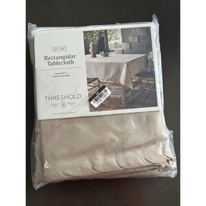 Threshold 60" x 120" Solid Cotton Blend Rectangular Tablecloth NEW